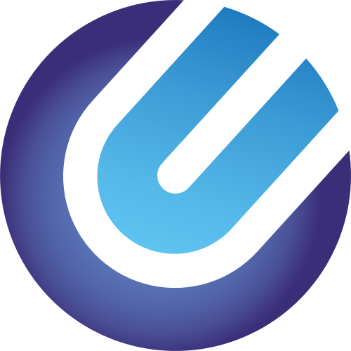 藍色球形字母U矢量logo圖標 logo png