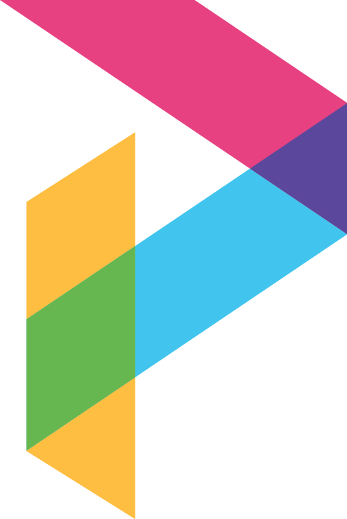 多色塊拼接字母P矢量logo圖標(biāo) logo png
