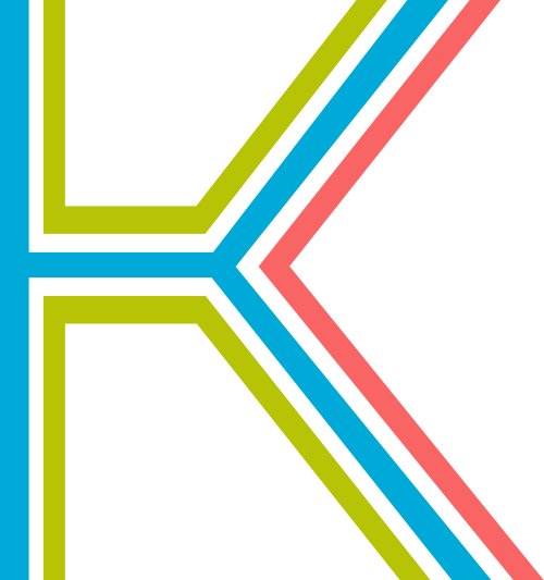 字母K三色矢量logo圖片