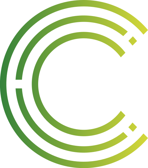 半圓綠色漸變字母C線條logo設(shè)計素材 logo png