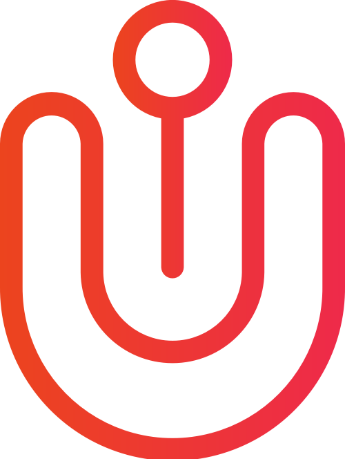 紅色u形矢字母U矢量圖標 logo png