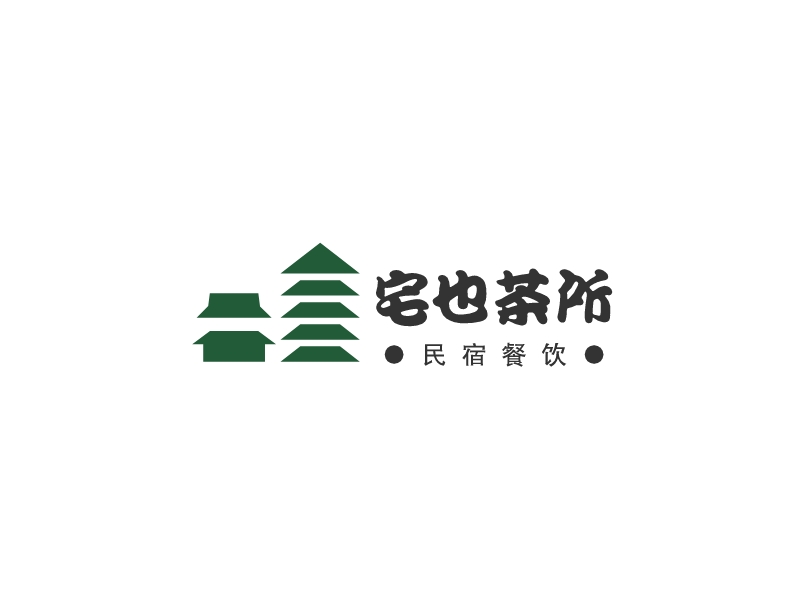 宅也茶所LOGO設(shè)計
